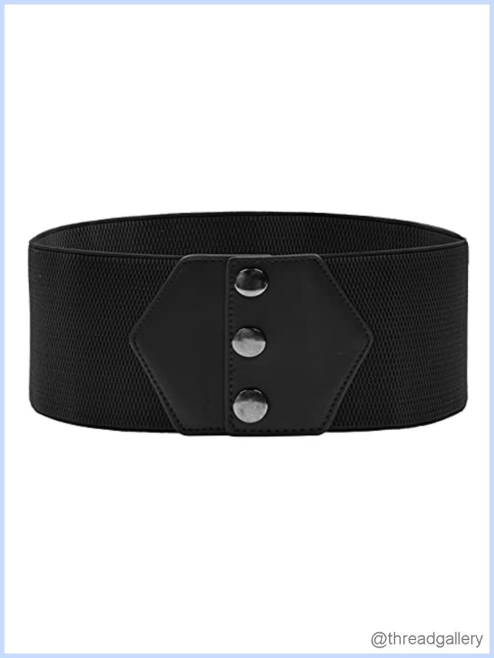 Wide Elastic Vintage Belt Corset Snap-Button Waistband Stretchy